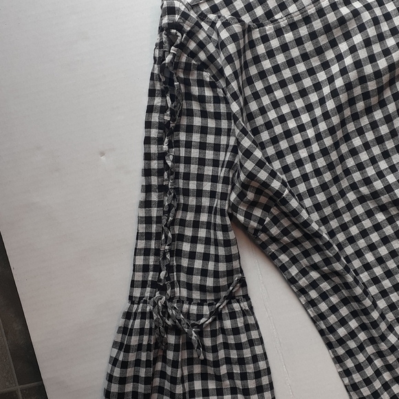 Madewell Gingham lace bell sleeve top size… - Picture 7 of 9